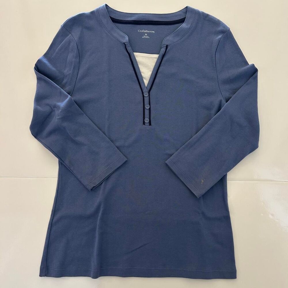 Croft-barrow Women's Blue and Navy Shirt